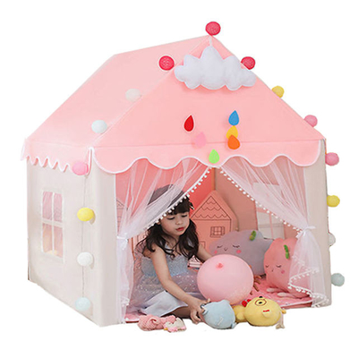 40CM Heksagonal Tenda Berkemah Luar Ruangan Pink Princess Castle Playhouse Luar Ruangan ODM