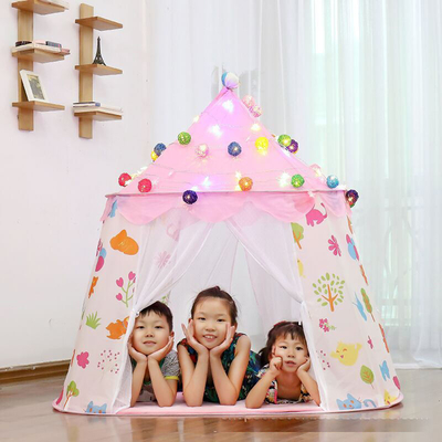 135 CM Mainan Tenda Berkemah Di Luar Ruangan Portabel Dalam Ruangan Anak-anak Putri Castle Bermain Tenda