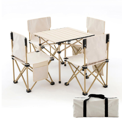 алюминиевый складной столик 50kgs и таблица набора стула располагаясь лагерем установили со стульями
