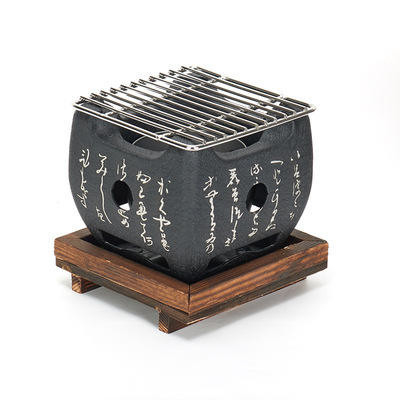 гриля плиты квадрата 1.2kg плита гриля барбекю бездымного крытого верхнего мини японская корейская