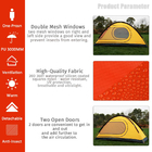 1-2 Person Custom Waterproof Camping Tarps Spring Summer Autumn 3 Season Dome House Canvas Tent