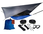 Weatherproof 70D Nylon L260cm Portable Camping Hammock