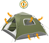 Dome Instant 4 Person Pop Up Tents With Sidewalls
