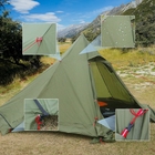 PU3000mm Ultralight Portable Camping Tent With Flue Pipe Window