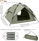 7.4lbs Waterproof Dome Pop Up Camping Tent For Family