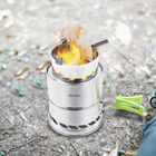 5.1"X7.7" SS Backpacking Stove Collapsible For Camp