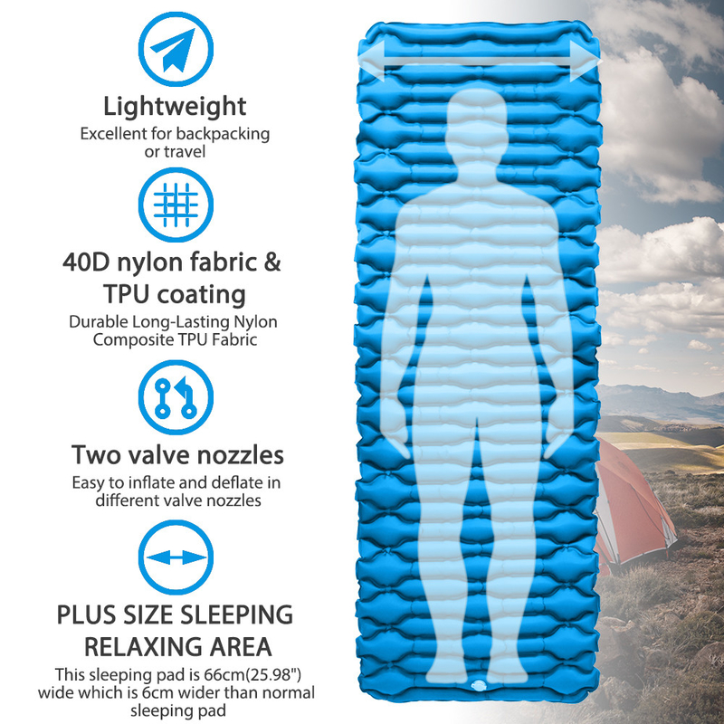 TPU Coating Ultralight 14.5oz Inflatable Sleeping Mat