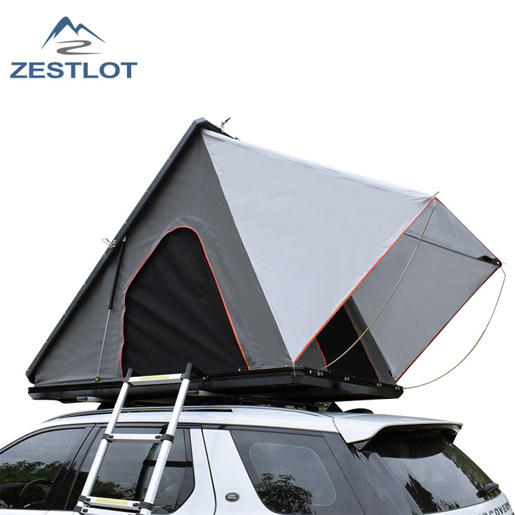 2~3person Grey Hard Shell Aluminum Triangle Car Camping Roof Tent
