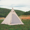 1000mmのキャンプの綿のキャンバスのテント3から4の人のピラミッドの形のテントのおおいの尖塔