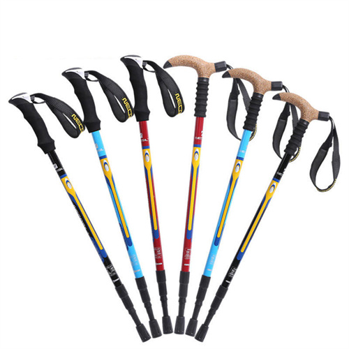 EVA Adjustable Folding Anti Shock Walking Stick Telescopic Self Defense