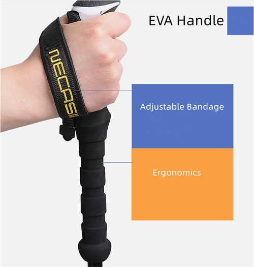 EVA Adjustable Folding Anti Shock Walking Stick Telescopic Self Defense
