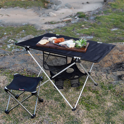 SPAKYCE Rectangle Portable Folding Camping Table Courtyard Lightweight Aluminum Folding