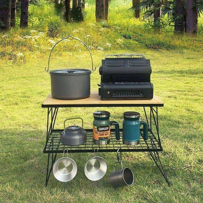 Park Anti Scalding Portable Folding Camping Table 25cm Height Folding Barbecue