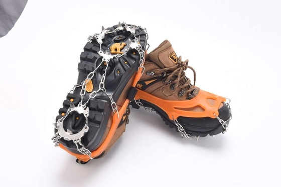 Anti Slip 19 Teeth Outdoor Sports Products SUS304 Ice Snow Grips For Shoes