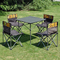 17.19LBS Aluminum Folding Picnic Table With 4 Seats Lightweight Picnic Table And Chairs