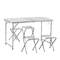 3 Position Aluminum Folding Outdoor Bar Table And Stools Camping Table And 4 Chairs