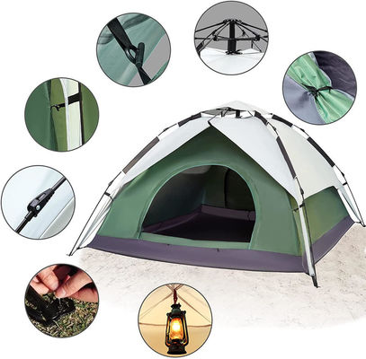 เต็นท์กิจกรรมกลางแจ้ง Windproof Oxford Pop Up Family Camping Tent