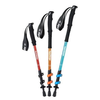 135cm 300g Light Aluminium Anti Shock เสาเดินป่า Telescopic Summit Trekking Poles